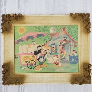 1950s Walt Disney Productions Lithograph Mickey and Friends